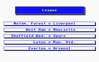 Brian Clough's Football Fortunes atari screenshot