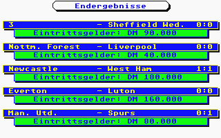 Brian Clough's Fussball Manager atari screenshot
