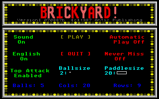 Brickyard! atari screenshot