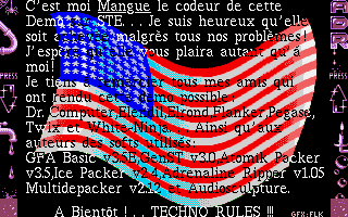 Real Brutal Techno Demo II (STE) atari screenshot