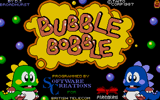 Bubble Bobble atari screenshot