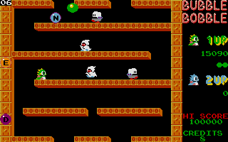 Bubble Bobble atari screenshot