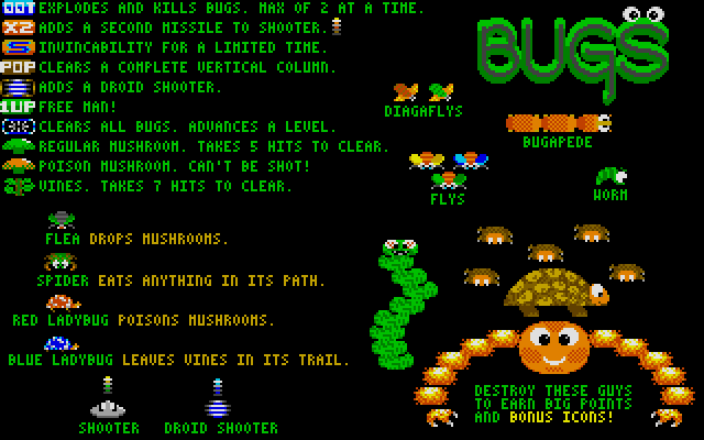 Bugs atari screenshot
