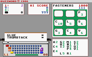 Buzzword atari screenshot
