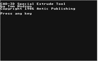 CAD-3D Fonts, Primitives, Hints and Tips Disk atari screenshot