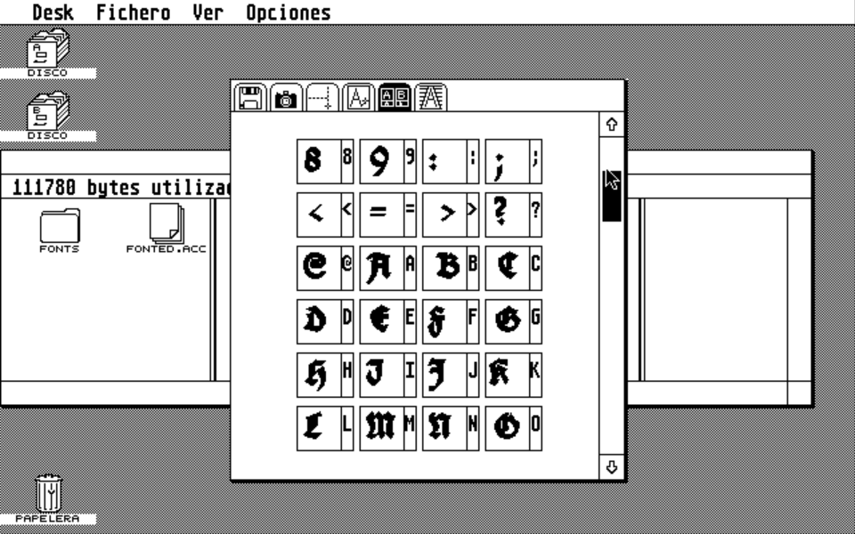 Calamus Font Editor atari screenshot