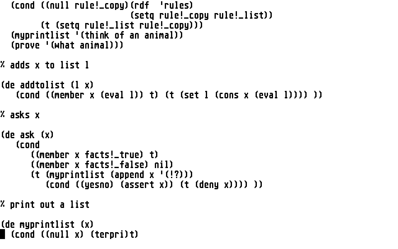 Cambridge Lisp atari screenshot