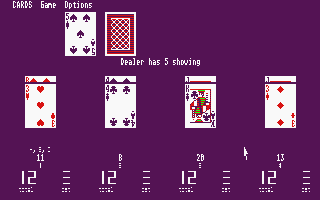 Cards atari screenshot