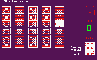 Cards atari screenshot