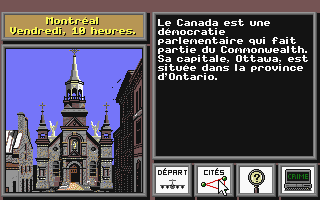 Poursuite de Carmen Sandiego (A la) atari screenshot