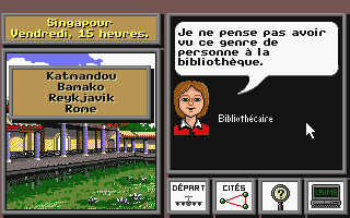 Poursuite de Carmen Sandiego (A la) atari screenshot