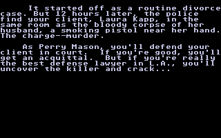 Perry Mason - The Case of the Mandarin Murder atari screenshot