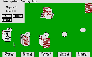 Casino Blackjack atari screenshot