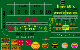 Casino Craps atari screenshot