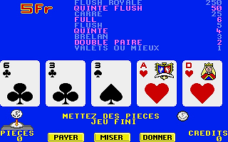 Casino Poker atari screenshot