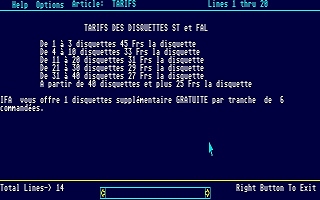 Catalogue Domaine Public IFA atari screenshot