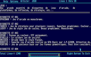 Catalogue Domaine Public IFA atari screenshot