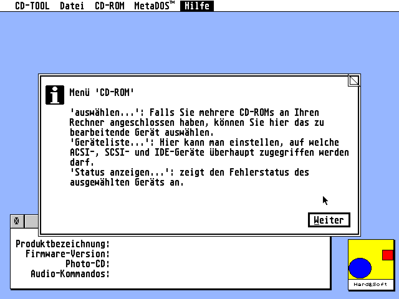 CD-Tool atari screenshot