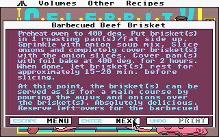 Celebrity Cookbook Vol. 1 atari screenshot