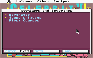 Celebrity Cookbook Vol. 1 atari screenshot