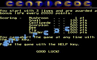 Centipede atari screenshot