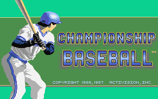 Championship Baseball atari screenshot