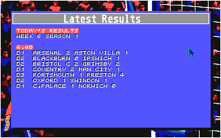 Championship Manager atari screenshot