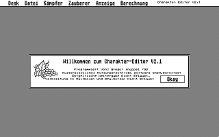 Charakter-Editor atari screenshot