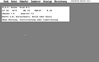 Charakter-Editor atari screenshot