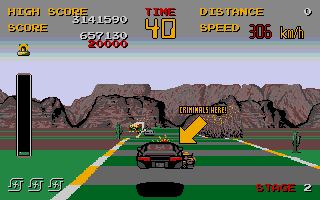 Chase HQ atari screenshot