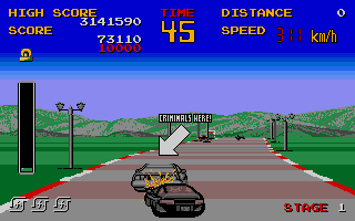 Chase HQ atari screenshot