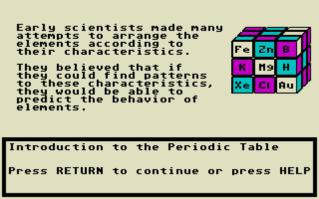 Chemistry Volume 2 atari screenshot