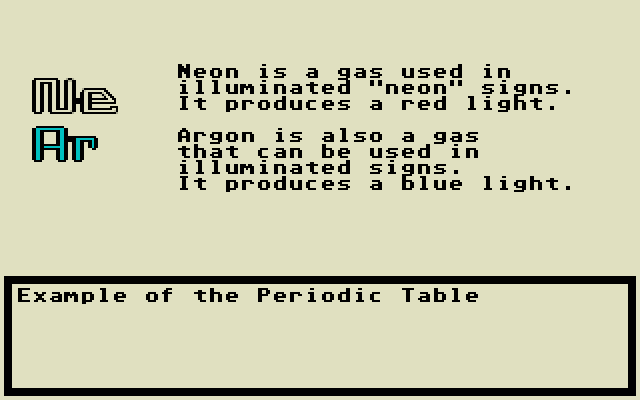Chemistry Volume 2 atari screenshot