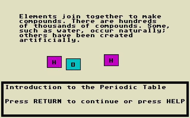 Chemistry Volume 2 atari screenshot
