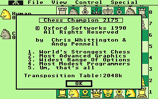 Chess Champion 2175 atari screenshot