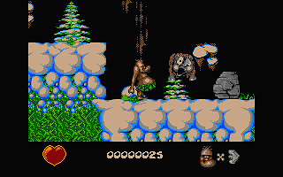 Chuck Rock atari screenshot