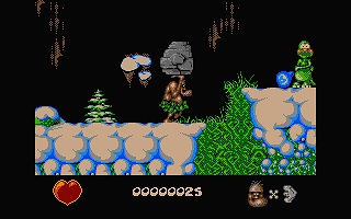 Chuck Rock atari screenshot