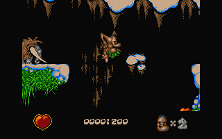 Chuck Rock atari screenshot