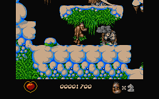 Chuck Rock atari screenshot