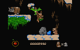 Chuck Rock atari screenshot