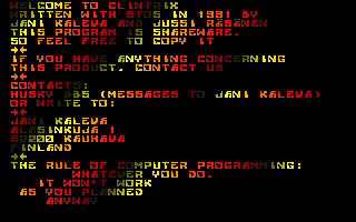 Clintrix atari screenshot