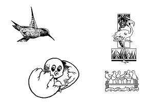 Clip Art Disk 04 - Bikes and Birds atari screenshot