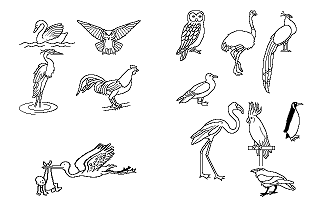 Clip Art Disk 04 - Bikes and Birds atari screenshot
