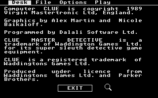 Cluedo - Master Detective atari screenshot