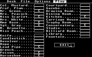 Cluedo - Master Detective atari screenshot