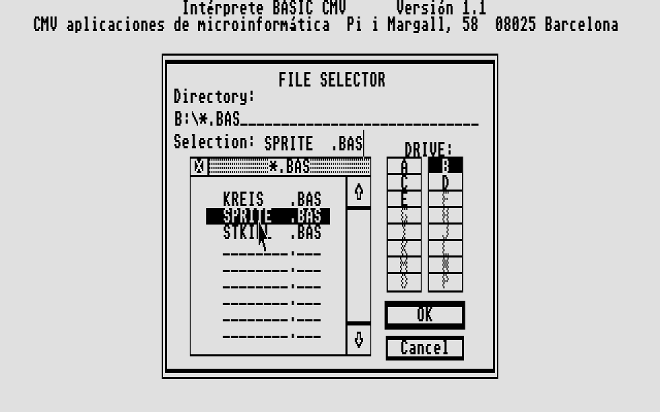 CMV BASIC atari screenshot