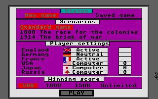Colonial Conquest atari screenshot