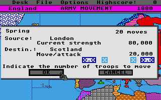 Colonial Conquest atari screenshot