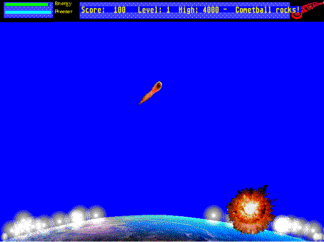 Cometball atari screenshot