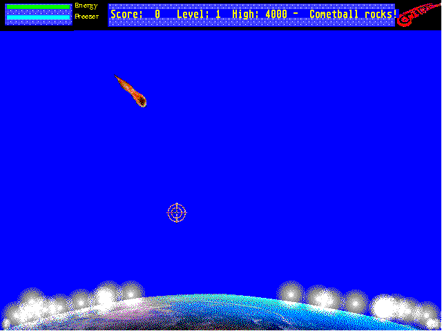 Cometball atari screenshot